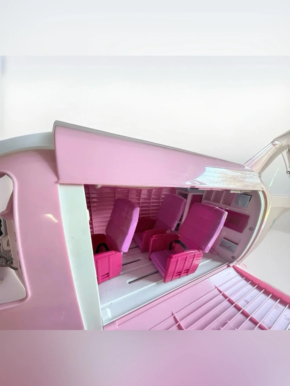 SOLD- Mattel Barbie Dream AirPlane Play set Pink Passport Glamour Vacation Jet